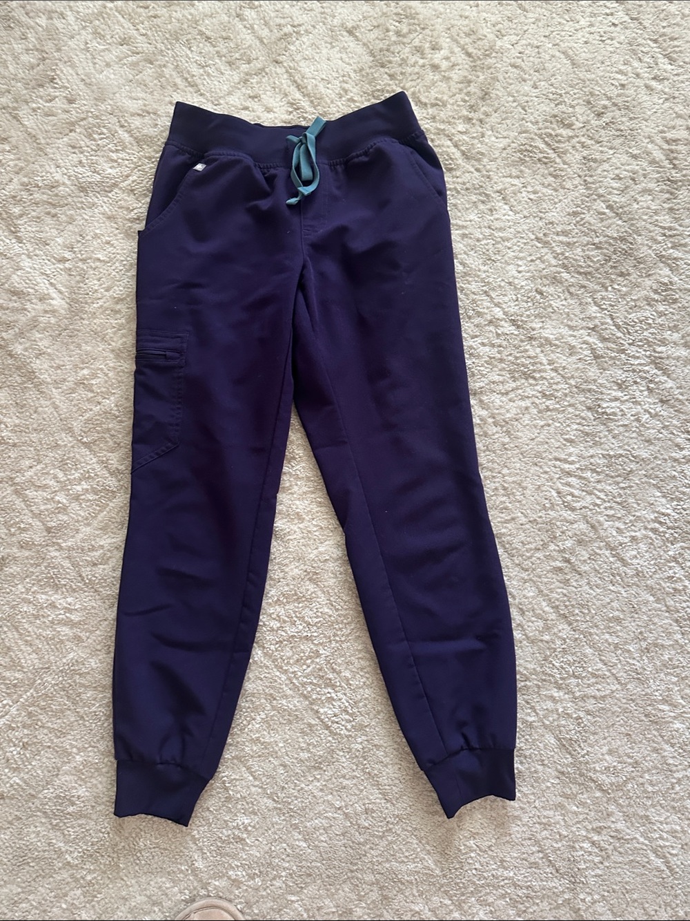 Kids Navy Blue Jogger Pants with Drawstring